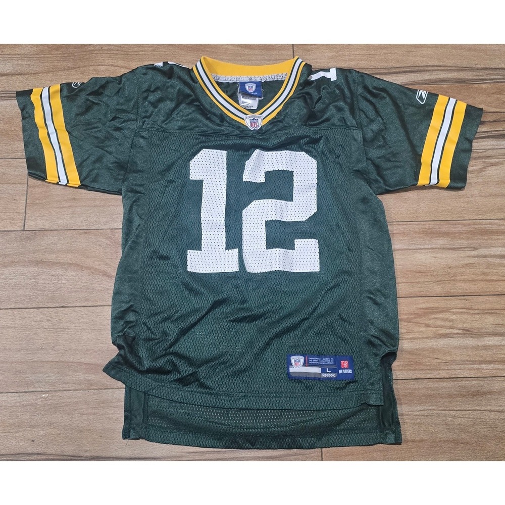 Kids Green Bay Packers‎ Aaron Rodgers 12 NFL Reebok Jersey Youth Large